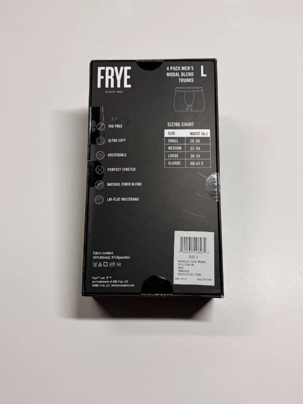 FRYE Modal Blend Trunks - 4 Pack - NWT - Large - Blue and Gray Tones